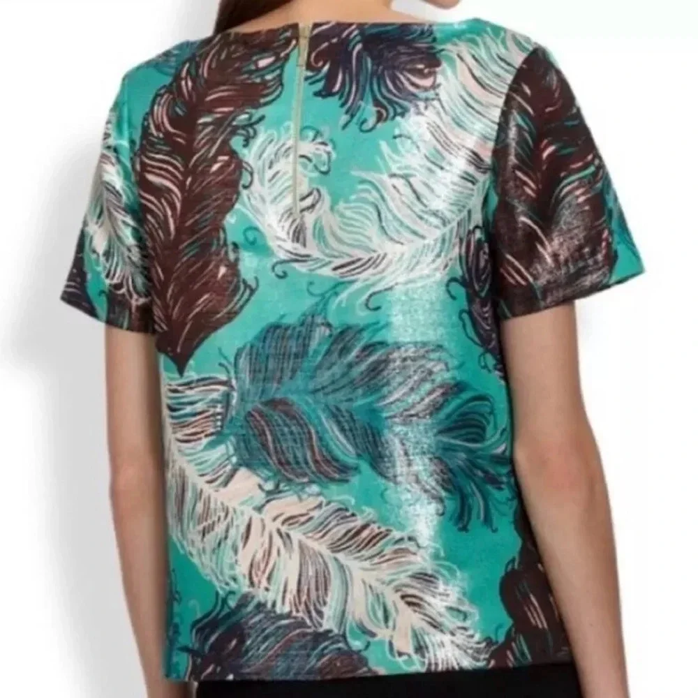 NWOT Kate Spade Shimmery Printed Blouse $328